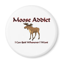 Moose Addict Refrigerator Magnets
