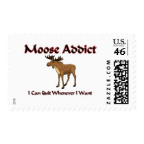 Moose Addict Postage Stamp