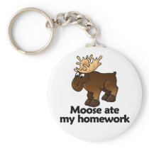 Moose ate my homework keychains