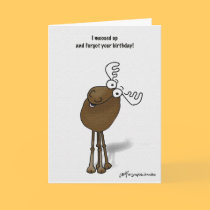 moose birthday belated cards by graphicdoodles moose birthday belated cards