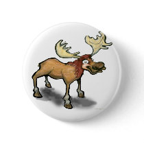 Moose Pinback Button