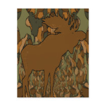 Moose Camouflage Gifts and Invitations Custom Flyer
