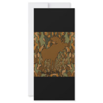 Moose Camouflage Gifts and Invitations Rack Card