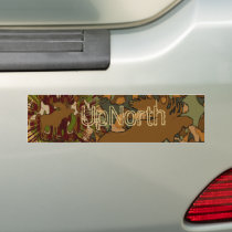 Moose Camouflage Invitations, stickers, stamps, ca Bumper Sticker