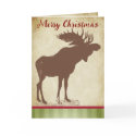 Moose Christmas Greeting Card