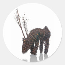 Moose christmas decor stickers