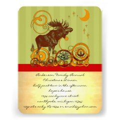 Moose Christmas Personalized Announcement