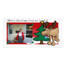 Moose Christmas Photo Card