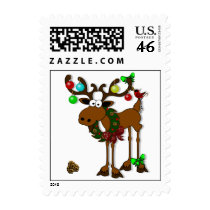 Moose Christmas Postage