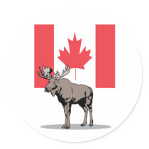 Moose & Flag stickers