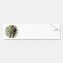 Moose Foraging  Bumper Sticker