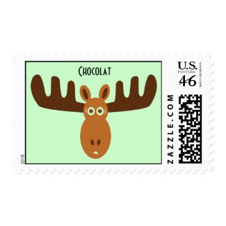 Moose Head_Chocolat postage stamp