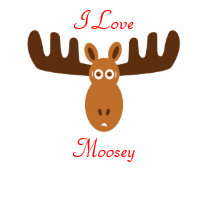 Moose Head_I Love Moosey2 t-shirts
