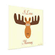 Moose Head_I Love Moosey canvas prints