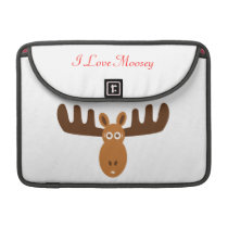 Moose Head_I Love Moosey macbook sleeves