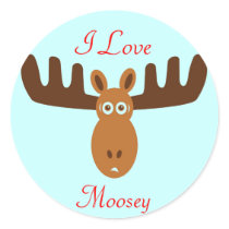 Moose Head_I Love Moosey_(red font light blue) stickers