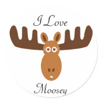 Moose Head_I Love Moosey stickers