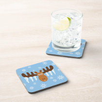 Moose Head_Icicle Antlers cork coasters