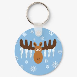 Moose Head_Icicle Antlers keychain