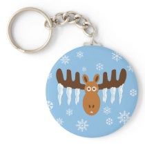 Moose Head_Icicle Antlers Key Chain