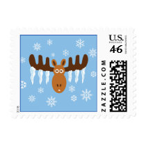 Moose Head_Icicle Antlers postage postage by Artful_Animalz Moose Head_Icicle Antlers postage postage