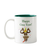 Moose Head_Merry Kiss Moose_Happy Gnu Year! mugs