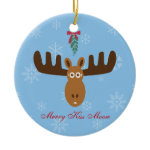 Moose Head_Merry Kissmoose_Happy Gnu Year! ornament