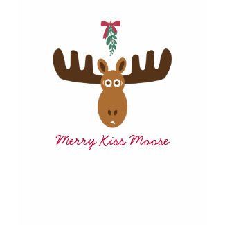 Moose Head_Mooseltoe_Merry Kiss Moose shirt