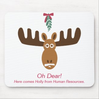 Moose Head_Mooseltoe_Oh Dear mousepad