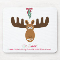 Moose Head_Mooseltoe_Oh Dear mousepads