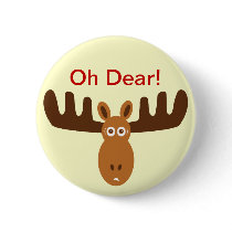 Moose Head_Oh Dear! button pin buttons