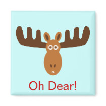Moose Head_Oh Dear! fridge magnet magnets