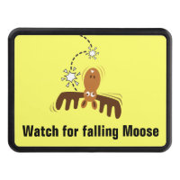 Moose Head_Watch for falling Moose! Trailer Hitch Cover