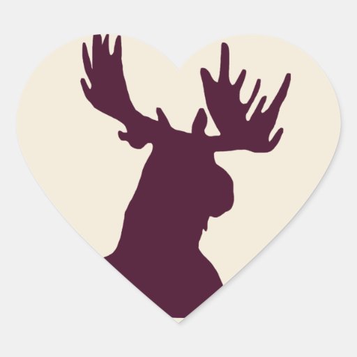 Moose Heart Sticker Zazzle