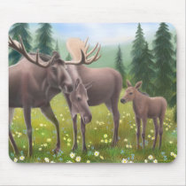 Moose in a Northern Forest Mousepad
