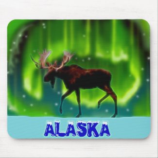 Moose In The Light Mousepads