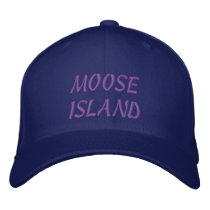 MOOSE ISLAND embroidered hats by dogiron MOOSE ISLAND embroidered hats