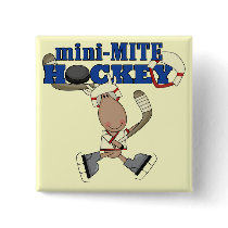 Moose Mini Mite Hockey Tshirts and Gifts Pin