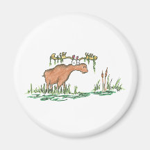 Moose on the loose fridge magnets
