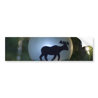 Moose Ornament Bumper Sticker