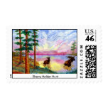 Moose Painting stamp