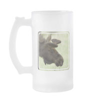 Moose Photo Frosted Beer Mug