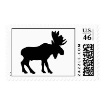 Moose Postage Stamp
