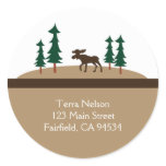 MOOSE Rustic Lodge Return Address Stickers