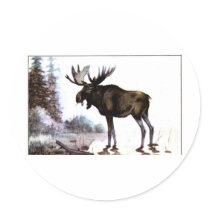 Moose Shirts and Gifts 111 Round Sticker
