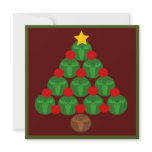 Moose Silhouettes Christmas Tree Party Invitations