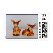 moose with rowing eyes postage