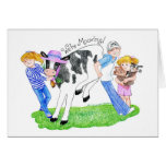 Mooving Cow New Home Announcement Greeting Card