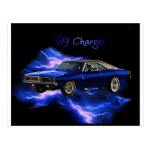 Mopar:  '69 Dodge Charger Post Card