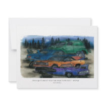 Mopar - on a quiet night you can hear them rust personalized invitation